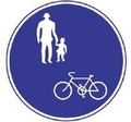 イラスト：自転車通行可の標識
