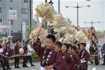 写真：三町子供車運行