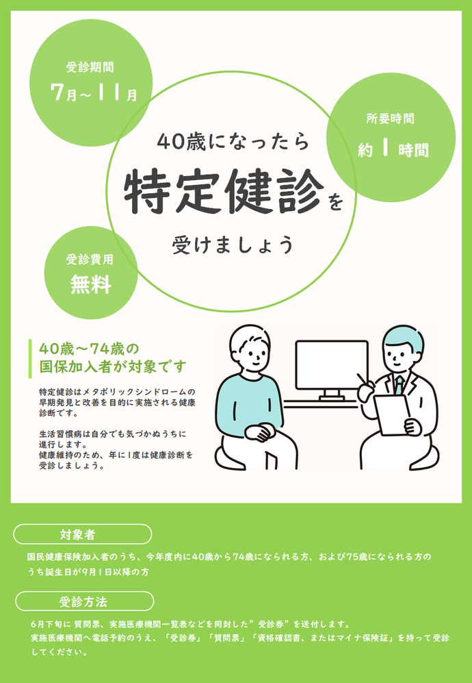 特定健診　ポスター