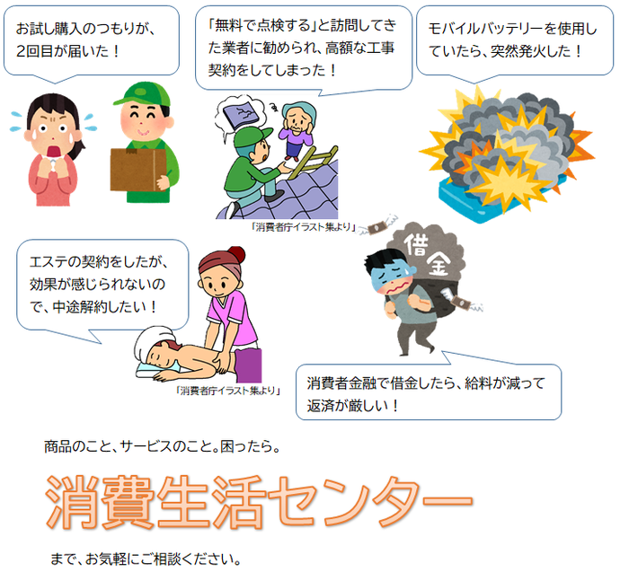 イラスト：消費生活センターの役割