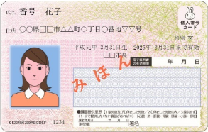 図：個人番号カード(オモテ)