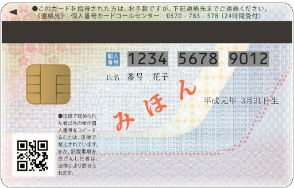 図：個人番号カード(ウラ)