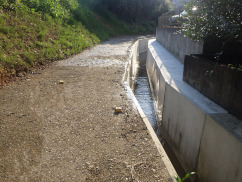 画像：鹿海排水路完成