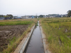 画像:鹿海排水路完成