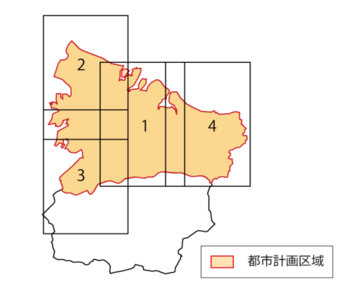 特定用途制限地域図　図郭