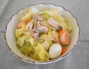 レシピナンバー217 野菜たっぷり八宝菜 写真