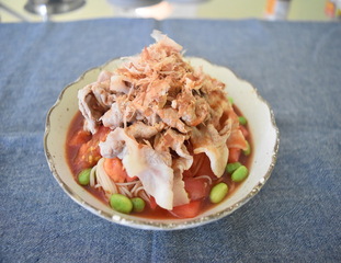 レシピナンバー232　ぶっかけトマトそうめん　写真