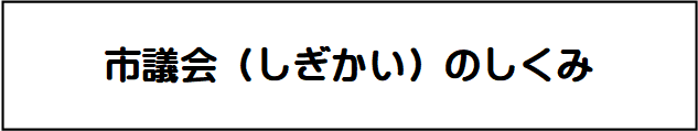 市議会のしくみ