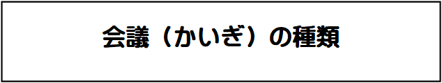 会議の種類