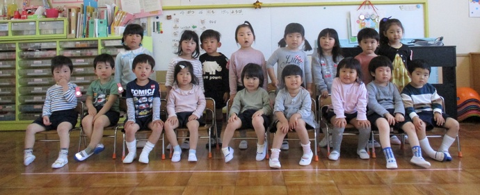 3歳児の集合写真