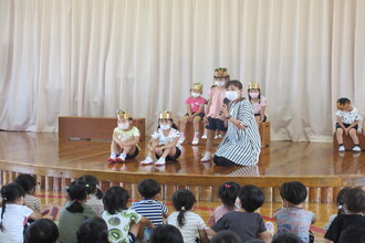 写真：年長組誕生児