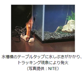 写真:トラッキング現象