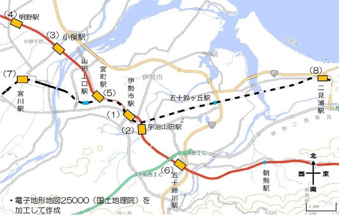 伊勢市自転車駐輪場地図