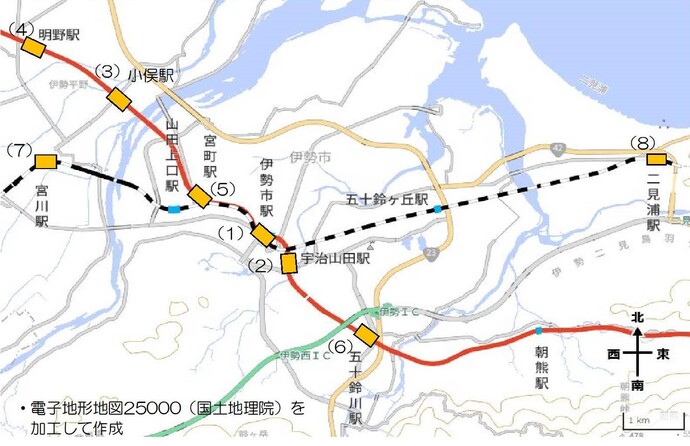 伊勢市自転車駐輪場地図