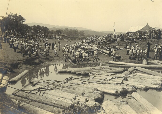 Photo of the lumber pond in 1923
