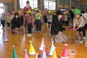 輪投げにチャレンジさせてもらっています