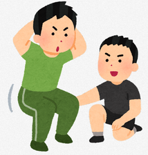 イラスト：トレーニングする男性