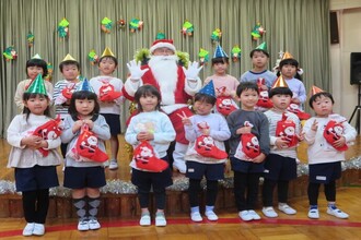 写真：りす組とサンタさん