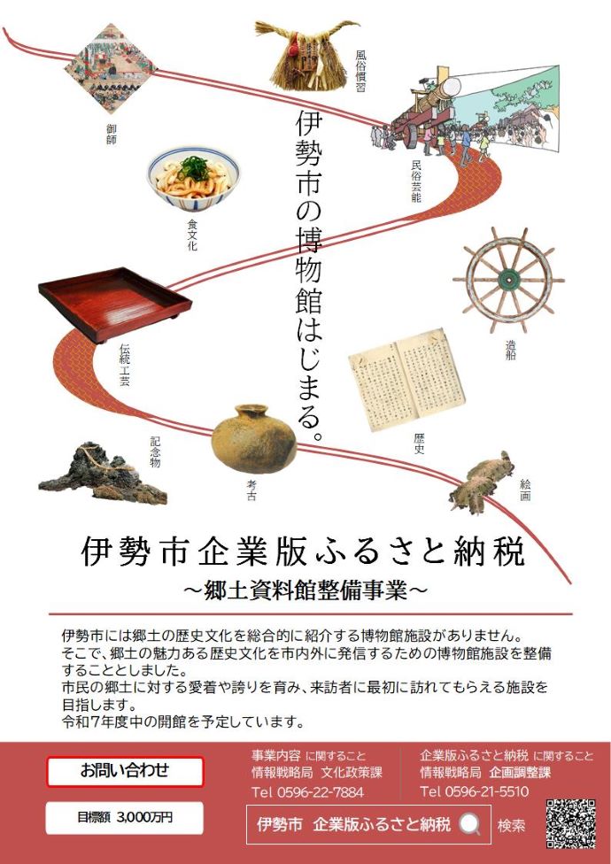 伊勢市企業版ふるさと納税　郷土資料館整備事業 チラシ画像