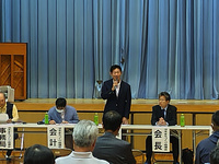 写真：会場での挨拶の様子