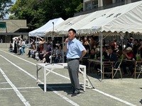 写真：会場での挨拶の様子