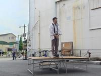 写真：会場での挨拶の様子