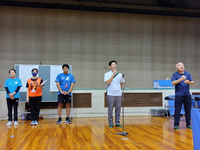 写真：会場での挨拶の様子
