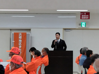 写真：会場での挨拶の様子