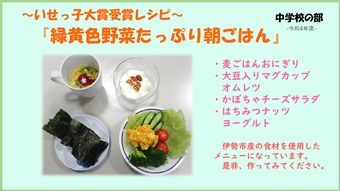 緑黄色野菜たっぷり朝ごはん
