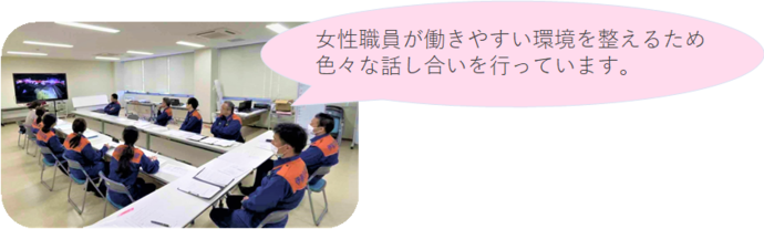 伊勢市女性活躍推進（男女共同参画）検討委員会の会議中における写真