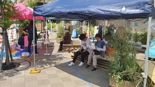 写真7：社会実験の様子