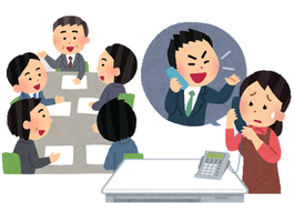 イラスト：職場に電話勧誘