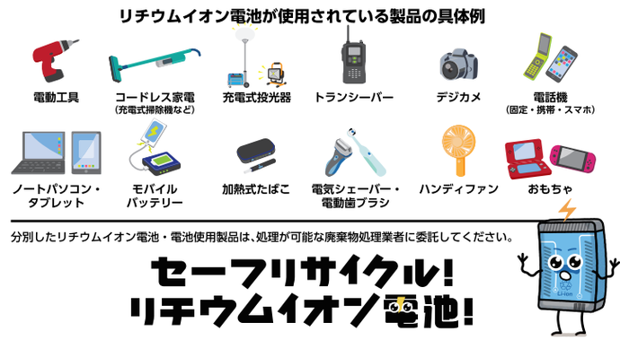 リチウムイオン電池使用製品