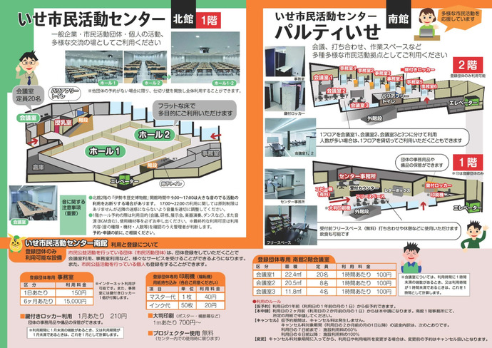 パンフレット北館1階・南館利用案内