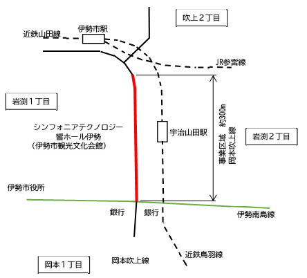 岡本吹上線　位置図