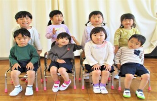 3歳児の子どもたちのクラス写真