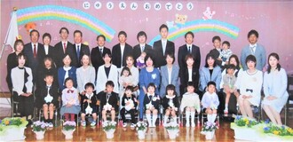 入園式の集合写真