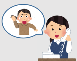 イラスト：電話相談を受ける相談員