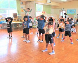 ストレッチをしているところ
