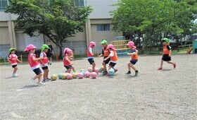 チームでゴールの数を競っているところ