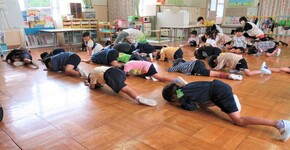 ストレッチをしているところ