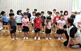 歌をうたっているところ