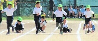 かけっこをしているところ