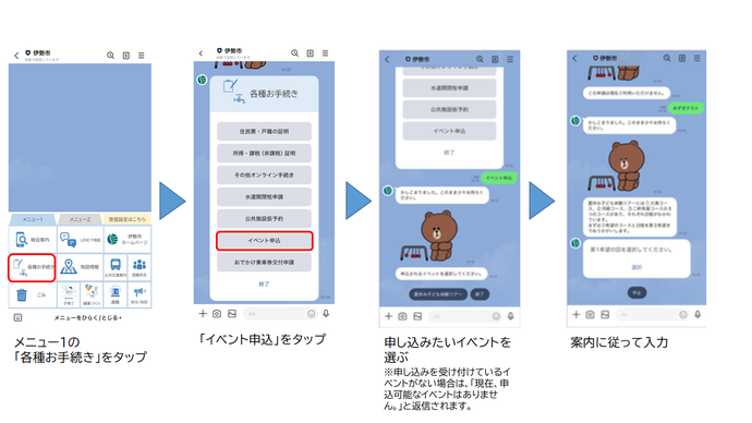 イベント申込の利用方法