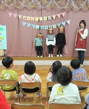 インタビューを受けているところ