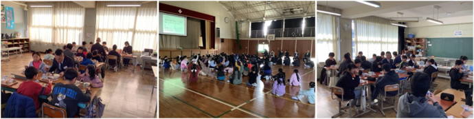 写真：招待給食風景