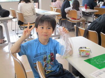 せっけん完成でピース