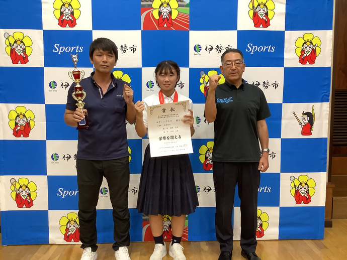 バドミントン出場選手と市長
