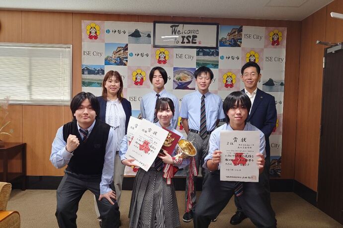 卓球出場選手と市長
