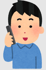 イラスト：電話をする人